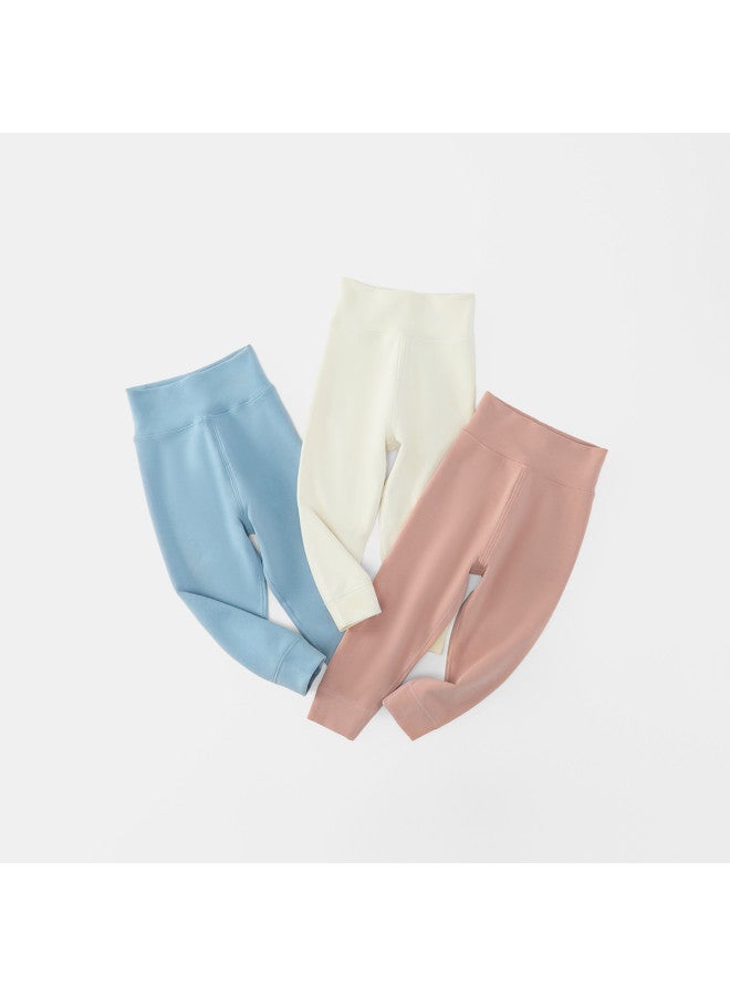 A Antibacterial] Baby High-waist Belly Protection Pants Boys Autumn Winter Pants Girls Warm Pants Children's Pants Girls - Image 3
