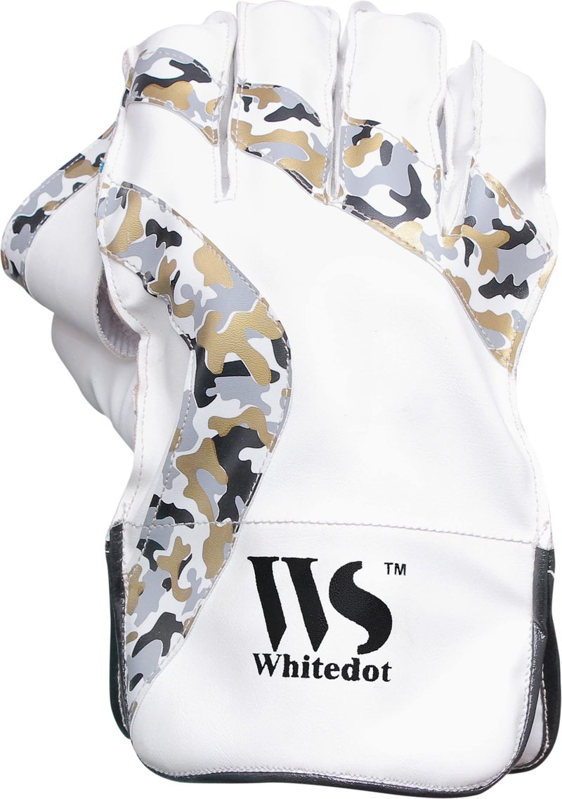 WHITEDOT Sports Rubber Whitedot Camo Wicket Keeping Gloves (Boys/Small), Cricket - Image 4