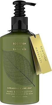 Scottish Fine Soaps Scottish Fine Naturals Hand and Body Lotion Coriander and Lime Leaf Enriched Flax Seed Oil Hydrating and Soothing Sensitive Formula Vegan Friendly 300ml - Image 2