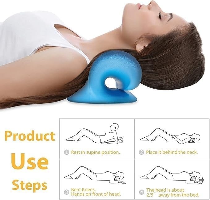 AVELORNOV Cervical Neck Traction Pillow for Pain Relief and Spine Alignment Support - Image 2