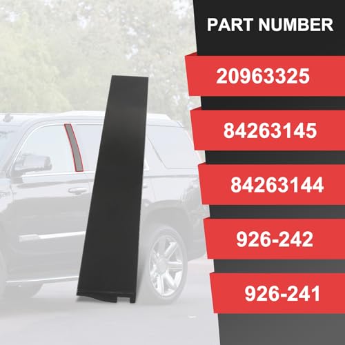 CARMOCAR B pillar Window trim door molding Left replacement for Cadillac Escalade ESV,Chevrolet Suburban,Chevy Tahoe,GMC Yukon XL,4-Door Sport Utility 2015 2016 2017 2018 2019 2020 926-241 (Driver Side)1 Pack - Image 4