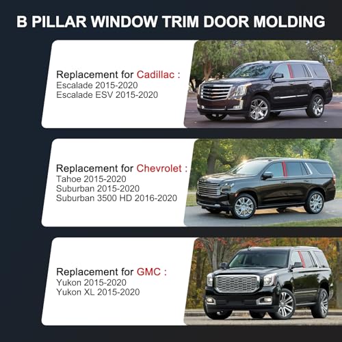 CARMOCAR B pillar Window trim door molding Left replacement for Cadillac Escalade ESV,Chevrolet Suburban,Chevy Tahoe,GMC Yukon XL,4-Door Sport Utility 2015 2016 2017 2018 2019 2020 926-241 (Driver Side)1 Pack - Image 3