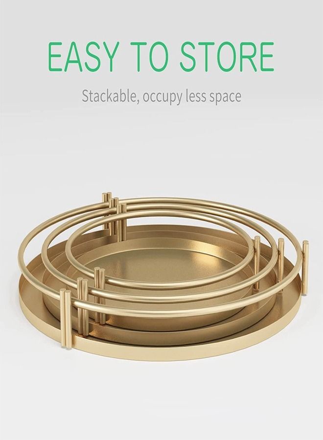 fashionhome مجموعة متعددة الأغراض مكونة من 3 أطباق كعك وحوامل عرض الكب كيك والحلوى لتزيين المنزل  - Image 3