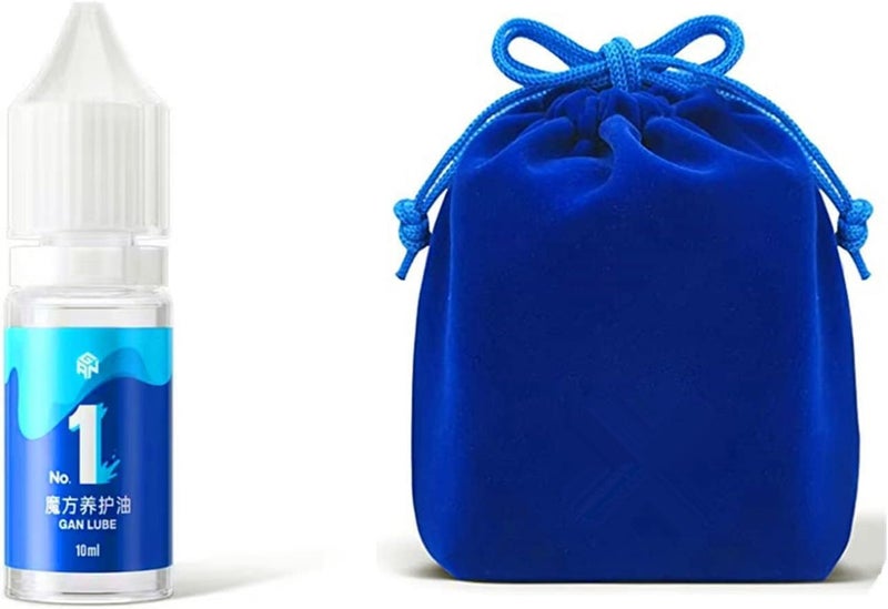 CuberSpeed Cuberspeed Gan Cube Lube Professional Speed Cube Lube Lubricant Oil 10ML with Blue Cube Bag for 2x2 3x3 Cube  - Image 1