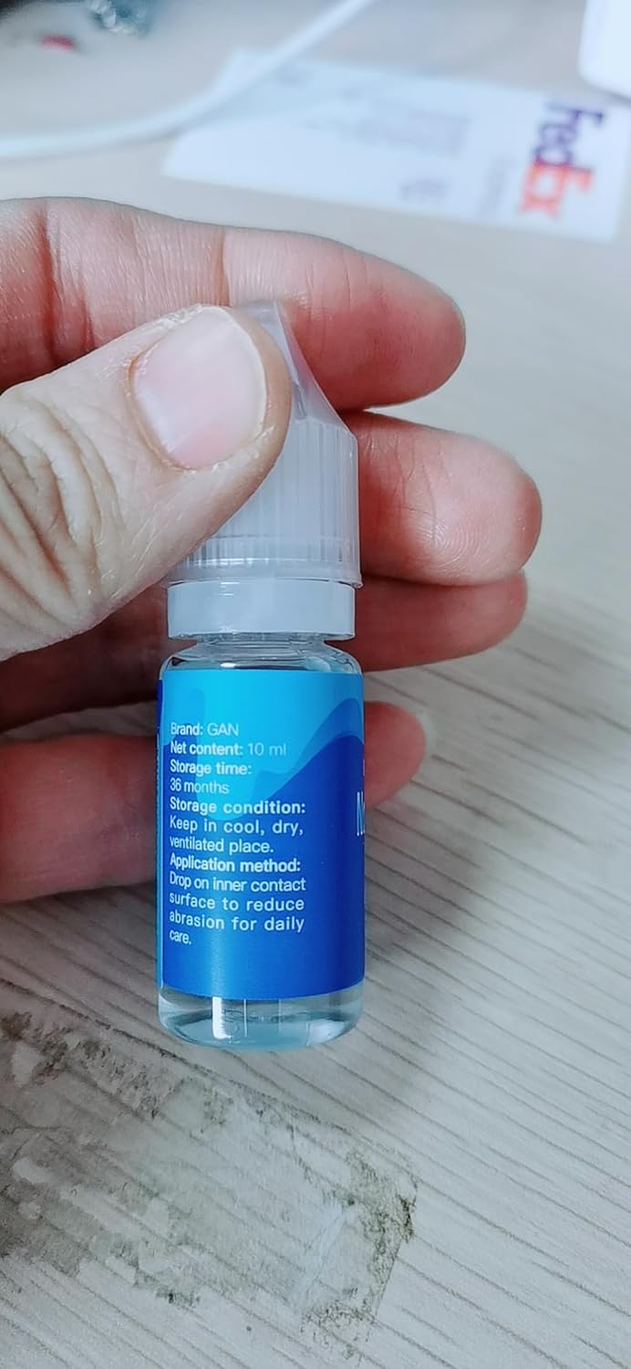 CuberSpeed Cuberspeed Gan Cube Lube Professional Speed Cube Lube Lubricant Oil 10ML with Blue Cube Bag for 2x2 3x3 Cube  - Image 3