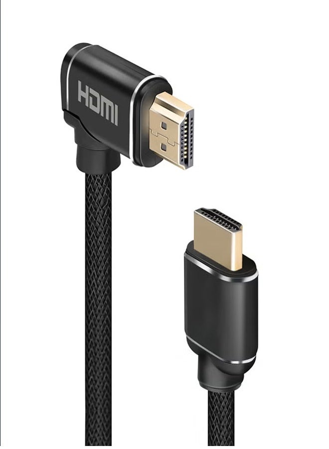 HDMI Cable, High-Speed 90 Degree Right-Angle 4K HDMI 1.5 Meter Cable with 3D Video Support and 24K Gold Plated Connectors, proLink4K1-150 Black  - Image 1