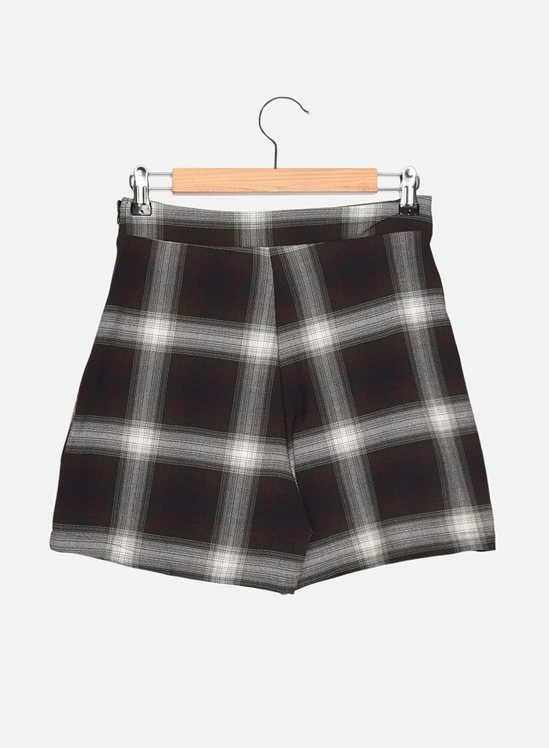 trendyol High Waist Printed Shorts