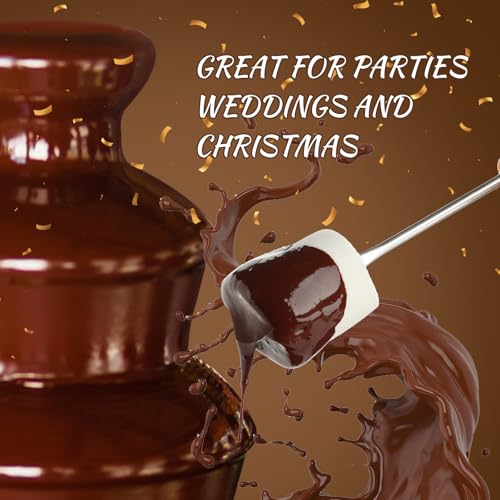 ZEVELOO MINI Chocolate Fountain Machine Small Electric Chocolate Fondue Fountain Machine for Party for Candy Butter Cheese (Red) - Image 4