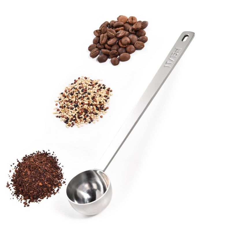 Doosu 188 Stainless Steel Coffee Scoop Doosu FoodGrade Metal Measuring Spoon with 69in Long Handle Tablespoon Scooper for Coffee Beans Ground Coffee Espresso Protein Powders Tea Sugar 1 Tbsp - Image 2