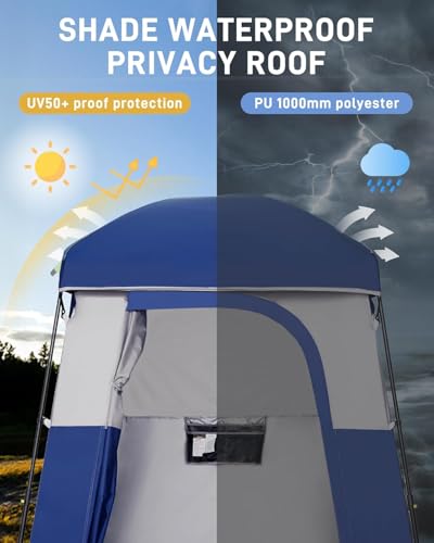 KingCamp Shower Tent, Portable Privacy Tent Outdoor Camping 1/2 Room Toilet Tents with Shower Bag & Dressing Room for Travel Beach Tailgate - Image 5