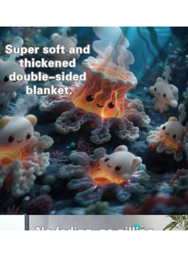 عام بطانية رقيقة من الفانيلا (حرارة ومريحة، ومناسبة للنوم واستخدام اللعبة والغبار والرمل) 150 سم * 200 سم - 555 - Image 4