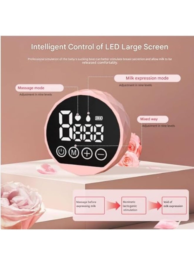 نيفورا  مضخة ثدي كهربائية محمولة - 3 أوضاع و9 مستويات شفط، شفاط حليب لاسلكي هادئ، سيليكون آمن غذائيًا خالٍ من BPA، قابلة لإعادة الشحن عبر USB مع شاشة LED - Image 2