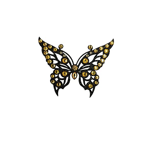 Comet Busters Black Glitter Butterfly Temporary Tattoo Body Sticker (BT249) - Image 2