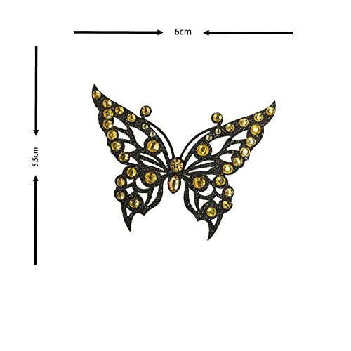 Comet Busters Black Glitter Butterfly Temporary Tattoo Body Sticker (BT249) - Image 4
