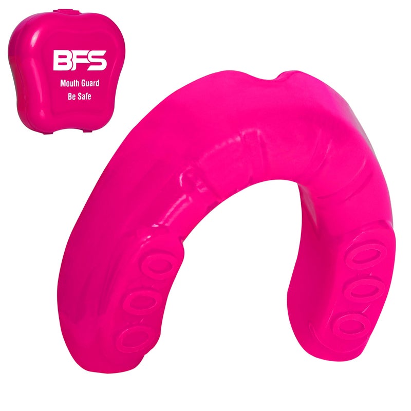 BFS IMPEX Sports Mouth Guard for Kids,Youth,Boys,Girls,Child Teen Mouthguard with Case (BPA Free) for Boxing, Martial Arts,MMA Karate,Lacrosse,Football,Soccer and All Contact Sports (Pink) - Image 1