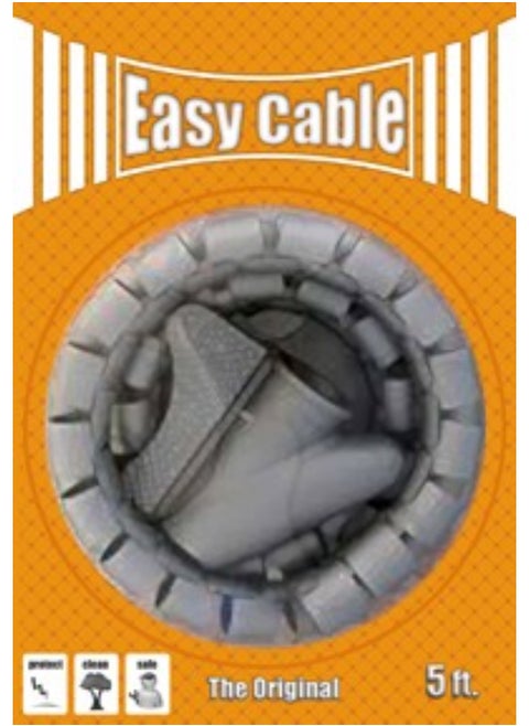 منظم كابلات حلزوني مرن عالي الجودة من Easy Cable، منظم كابلات، منظم أنابيب حماية أسلاك الكمبيوتر، أدوات إدارة، 1.5 متر