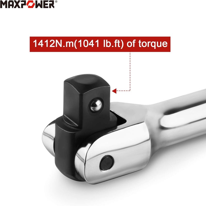 MAXPOWER Heavy Duty 3/4 Drive Breaker Bar 24-inch with Flex Handle - Image 5