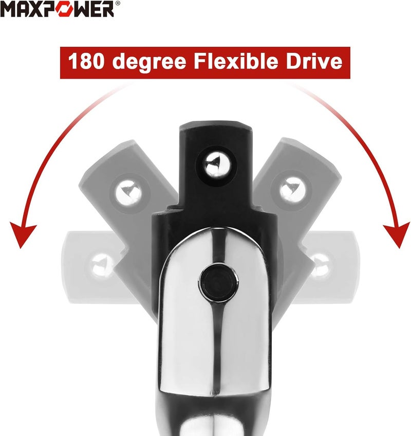 MAXPOWER Heavy Duty 3/4 Drive Breaker Bar 24-inch with Flex Handle - Image 3