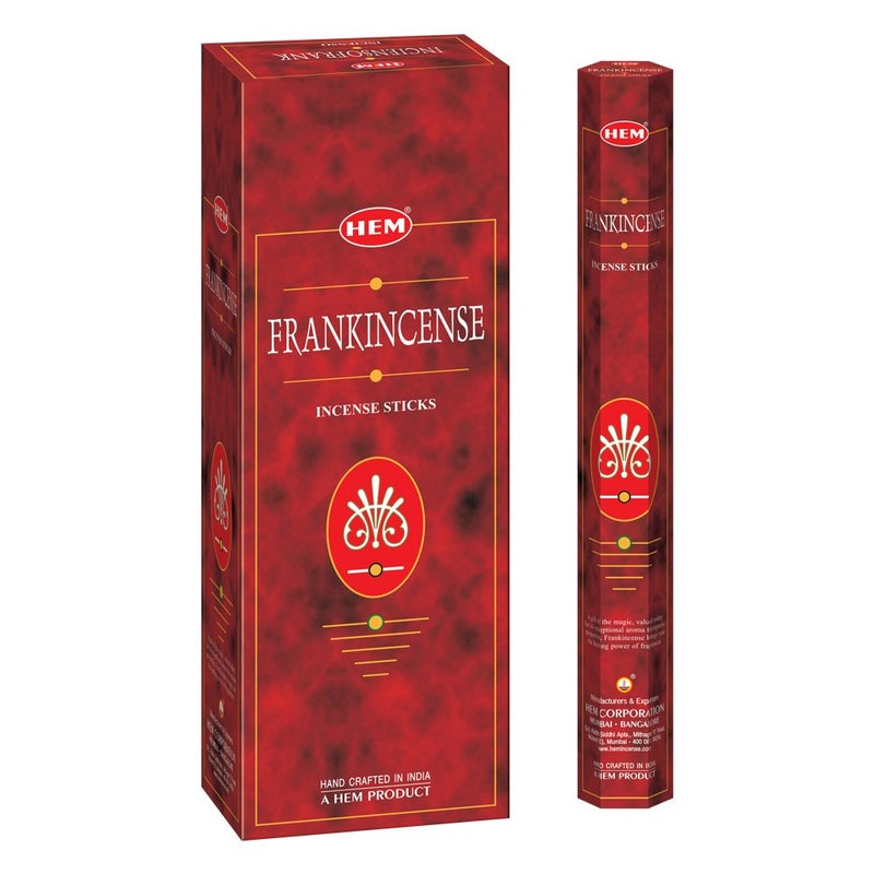HEM Frankincense Box of Six 20 Sticks Tubes 120 Sticks Total HEM Incense From India - Image 1