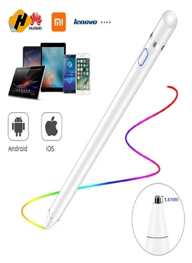 HuHa High Tech Smart Stylus Pen For iPad/ Tab/ Mediapad White  - Image 2