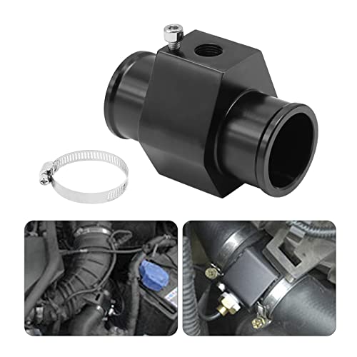 DUZFOREI Universal Black Water Temp Joint Pipe Gauge Sensor Radiator Hose Adapter with Adjustable Clamps (34mm) - Image 5