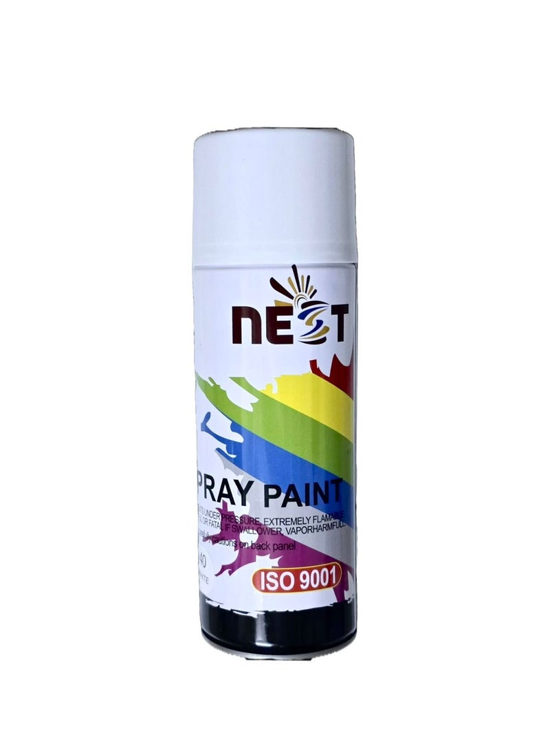Nest Spray Paint All Purpose Quick Dry Aerosol for Car Metal Wood Plastic Furniture DIY Repair and Crafts 400ml White