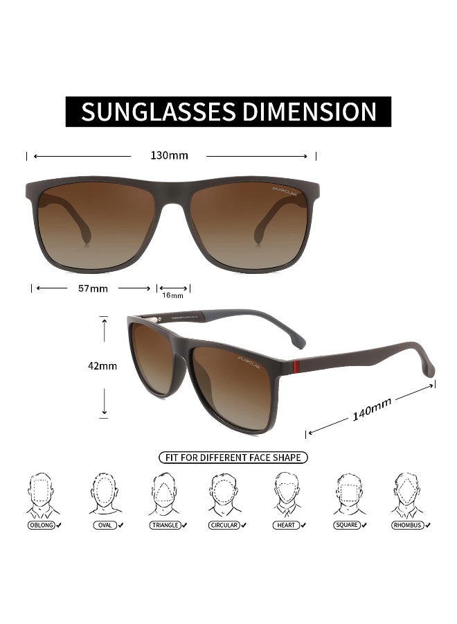 بوكيلار نظارات شمسية للرجال بعدسات مستقطبة وخفيفة الوزن بإطار TR90 للحماية من الأشعة فوق البنفسجية 400 بمفصلات زنبركية من بوكيلار - Image 5