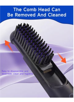 BOMIDI Cordless Hair Straightener Comb Detachable for Easy Clean, 400M Ions, 6 Speed Smart Temp, Dual Charging, Ideal for On - the - Go Styling - Black, HB3-BLACK  - Image 3