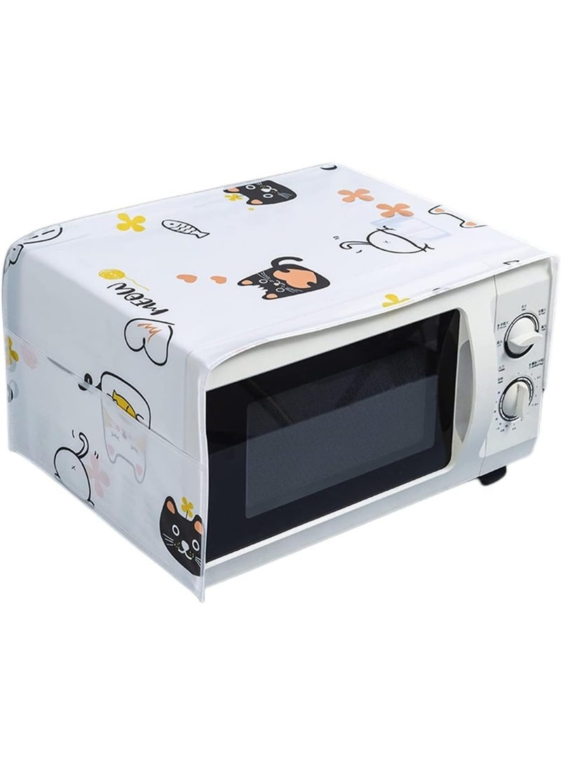 Dustproof and oil-resistant microwave cover with waterproof lid and organizer bag for home storage - Multicolor - Random Shape - Image 5