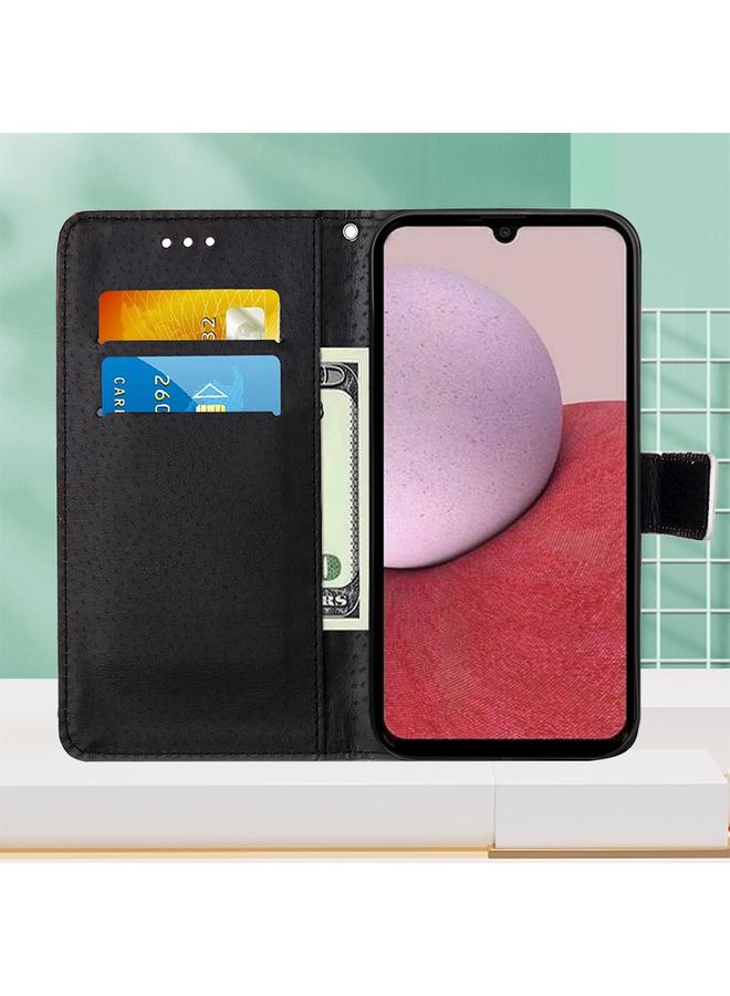 اس-توب جراب لهاتف Samsung Galaxy A25 5G / A24، جراب هاتف من الجلد المنسوج البسيط بنمط رسم ملون - Image 3