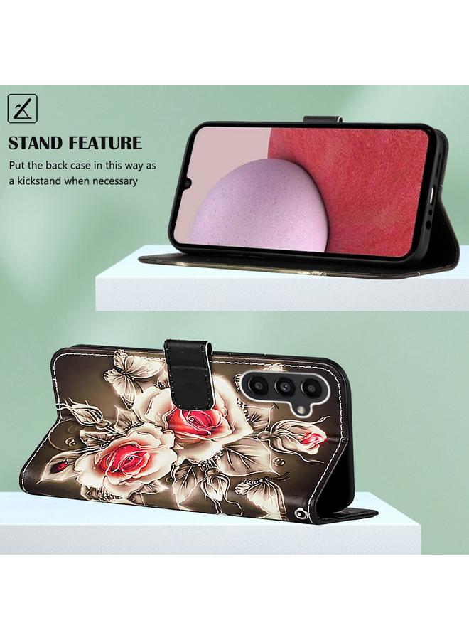 اس-توب جراب لهاتف Samsung Galaxy A25 5G / A24، جراب هاتف من الجلد المنسوج البسيط بنمط رسم ملون - Image 4