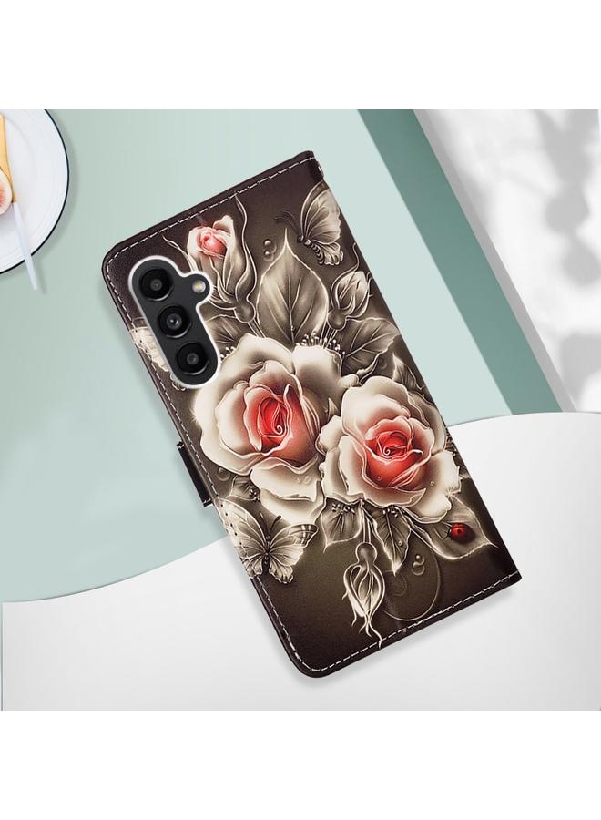 اس-توب جراب لهاتف Samsung Galaxy A25 5G / A24، جراب هاتف من الجلد المنسوج البسيط بنمط رسم ملون - Image 5