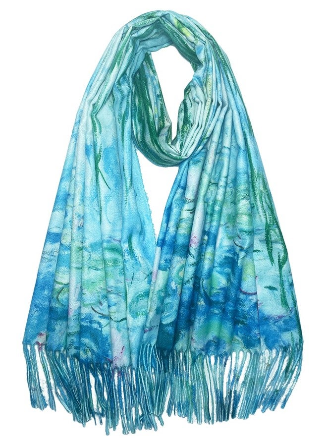 VIUJUH Soft Cashmere Feel Scarf Elegant Large Winter Warm Scarves Shawl Wrap Gifts Monet Klimt Van Gogh's Art Printed - Image 1