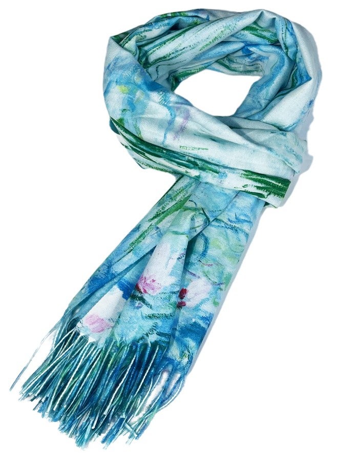 VIUJUH Soft Cashmere Feel Scarf Elegant Large Winter Warm Scarves Shawl Wrap Gifts Monet Klimt Van Gogh's Art Printed - Image 3