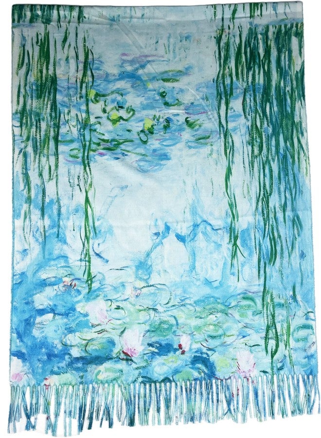 VIUJUH Soft Cashmere Feel Scarf Elegant Large Winter Warm Scarves Shawl Wrap Gifts Monet Klimt Van Gogh's Art Printed - Image 4