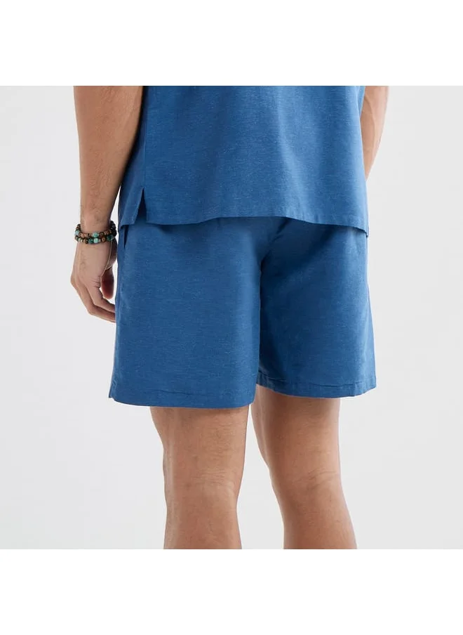 FAV Solid Flexi Waist Short with Drawstring and Pockets