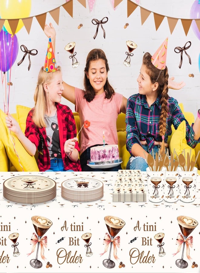 Lide Road 2Pcs Espresso Martini Party Tablecloth Espresso Martini Plastic Table Covers A Tini Bit Older Themed Party Supplies A Tini Bit Older Disposable Table Cover for Birthday Supplies, 54x87In - Image 5