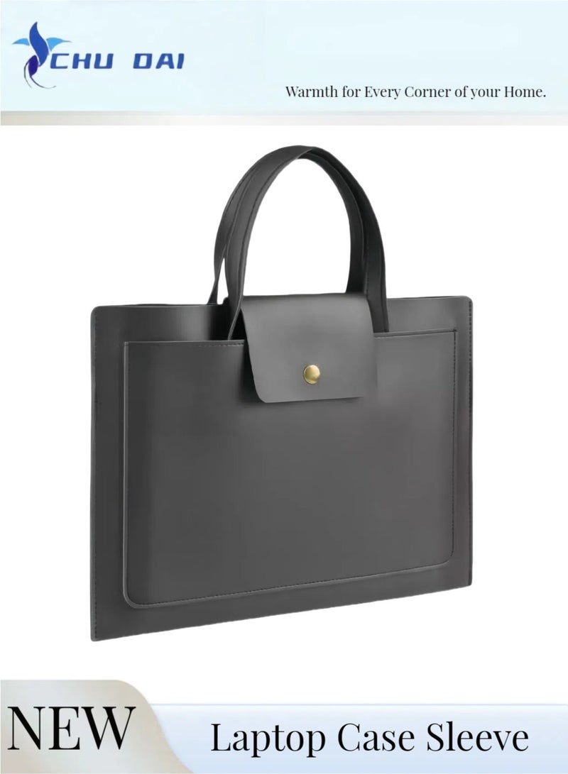 CHU DAI حقيبة لابتوب بحجم 15-16 بوصة حقيبة عمل جلدية مقاومة للماء حقيبة توت حقيبة مراسلة رفيعة لحمل الكمبيوتر الشخصي للابتوبات بحجم 15 بوصة - 16 بوصة و 1 عبوة دبابيس للمكتب، دبابيس مصغرة مع دبابيس (لون عشوائي) و حقيبة ملفات بسحاب مقاومة للماء، تخزين مستندات وكتب وأدوات في حقيبة بسحاب و 2 عبوة صندوق أقلام شفاف، منظم تخزين لوازم المكتب بسعة كبيرة، حاوية أدوات الرسم والطلاء، تخزين أقلام الألوان المائية (شفاف) و حقيبة أقلام بسعة كبيرة صندوق أقلام جمالي لمنظم لوازم المكتب، حقيبة أقلام متعددة الوظائف بسيطة ومتينة للرجال - أسود مجموعة - Image 2