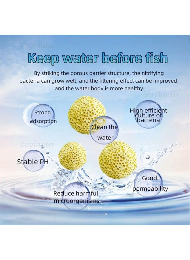 VAYINATO 500G High Density Yellow Bio Ceramic Ball For Freshwater Aquarium And Marine Fish Tank Sump Canister Filter Koi Pond Bottom Filteration By Petzlifeworld - Image 4