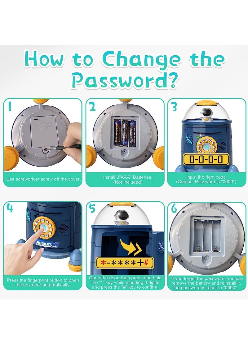 Money Bank Cash Auto Scroll Paper Saving Electronic ATM Password Coin Best Gifts Idea for Kids Safe - Image 4