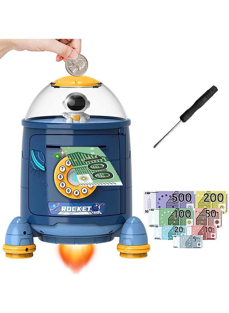 Money Bank Cash Auto Scroll Paper Saving Electronic ATM Password Coin Best Gifts Idea for Kids Safe - Image 1