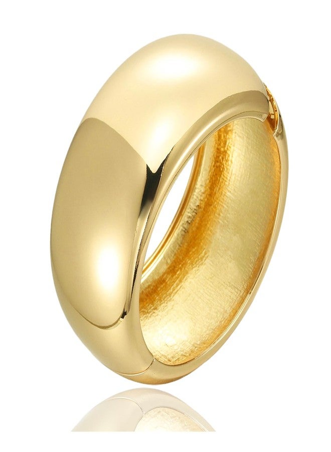 YBMYCM Wide Cuff Chunky Gold Bracelets for Women Open Cuff Bangles Wrist Cuff Bracelets for Women as Gifts - Image 1