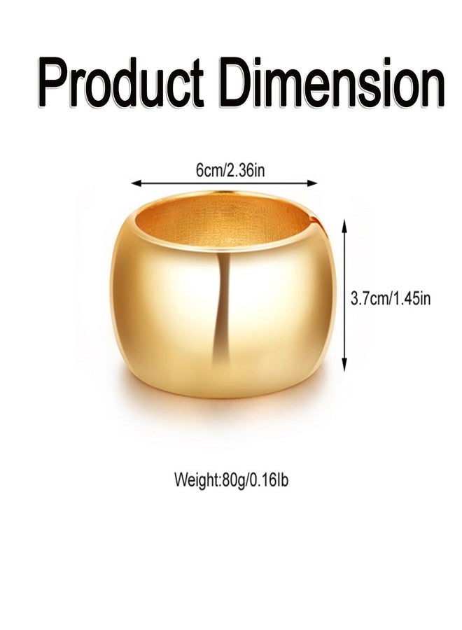 YBMYCM Wide Cuff Chunky Gold Bracelets for Women Open Cuff Bangles Wrist Cuff Bracelets for Women as Gifts - Image 4