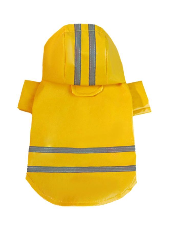 NIBEMINENT Reflective Striped Hoodie Raincoat Yellow/Grey 15x3cm - Image 1