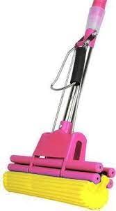 APURK Squeeze Sponge Mop Floor Cleaning Squeeze Mop with Adjustable Telescopic Stainless Steel Handle Squeegee Absorber Sponge Cleaner for Home Kitchen Bathroom Multicolor - Image 2