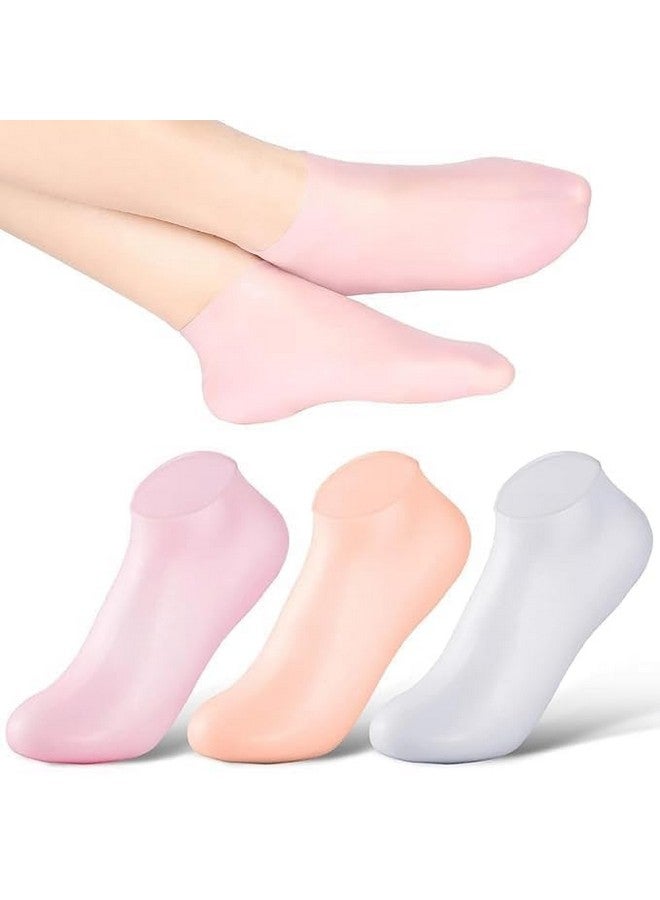 HIMJA Silicone Socks, Silicone Moisturizing Socks Aloe Socks Silicone Gel Heel Socks for Women Men Dry Cracked Foot Skin (2) - Image 1
