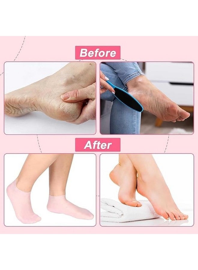 HIMJA Silicone Socks, Silicone Moisturizing Socks Aloe Socks Silicone Gel Heel Socks for Women Men Dry Cracked Foot Skin (2) - Image 2