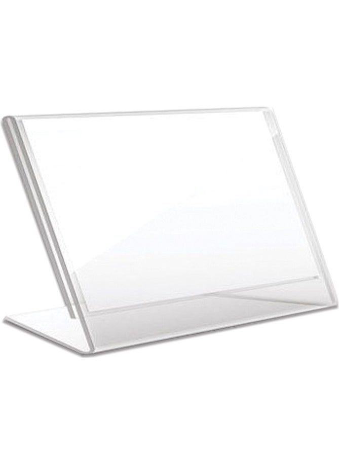KRC Kıraç - L Type 1/3 A4 Paper Size Horizontal Plexiglass Leaflet Holder 10 Pieces - Image 1