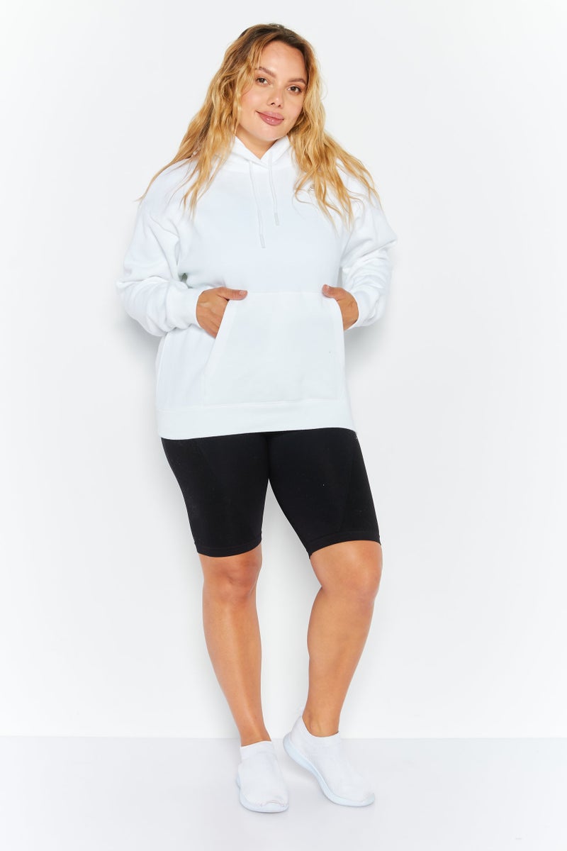 Champion Women Sportswear Fit Hooded Training Sweatshirt, White  - Image 3