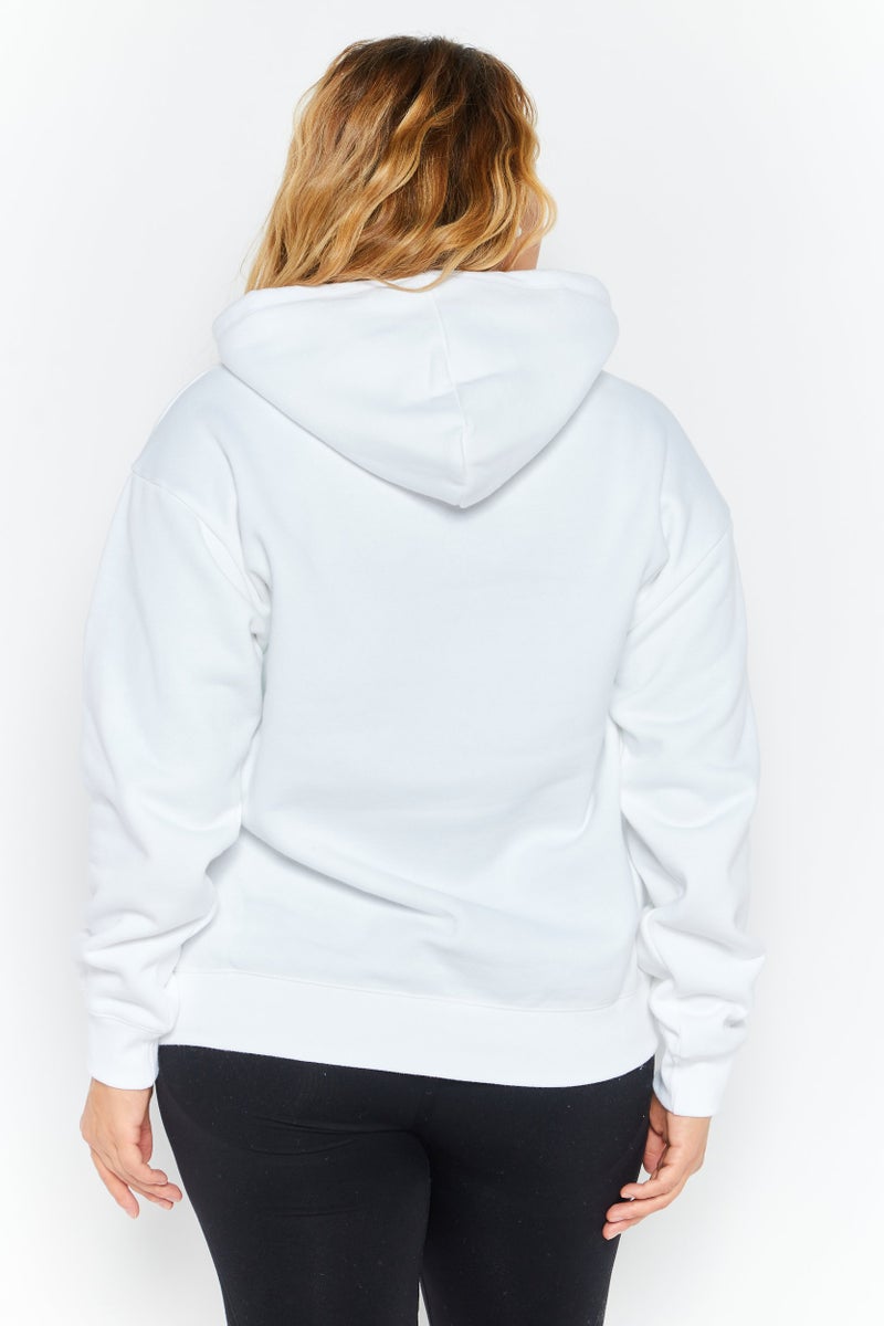 Champion Women Sportswear Fit Hooded Training Sweatshirt, White - Image 4